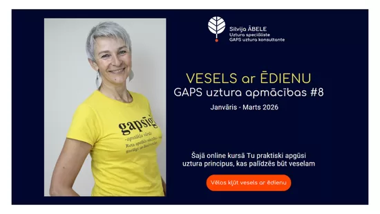 Vesels ar ēdienu GAPS uztura apmācības #8