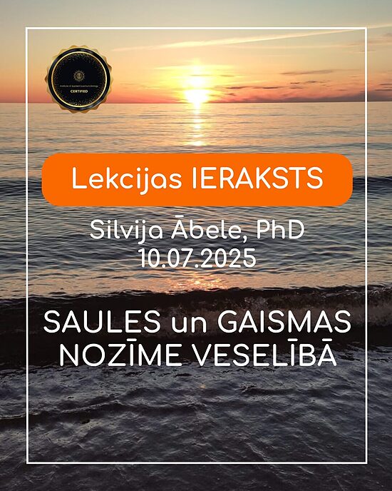 Lekcija Saules un gaismas nozīme veselībā